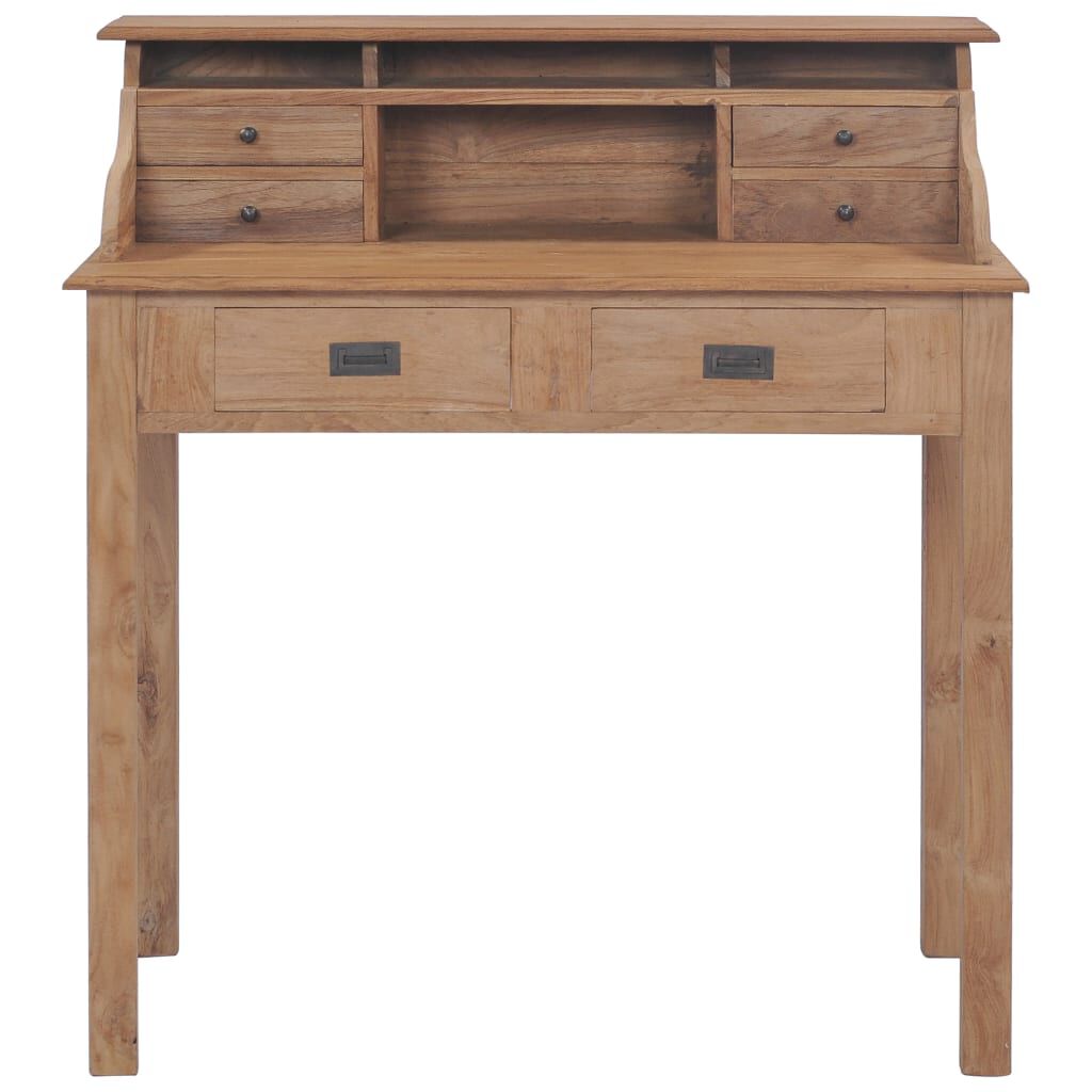 vidaXL Desk 90x50x100 cm Solid Teak Wood