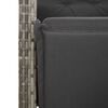 vidaXL Reclining Garden Chairs 2 pcs with Footrest Grey Poly Rattan