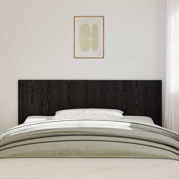 vidaXL Headboard Black oak 200 x 1,5 x 80 cm Engineered wood