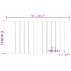 vidaXL Fence Panel Powder-coated Steel 1.63x0.75 m White