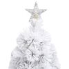 vidaXL Artificial Pre-lit Christmas Tree White 180 cm Fibre Optic