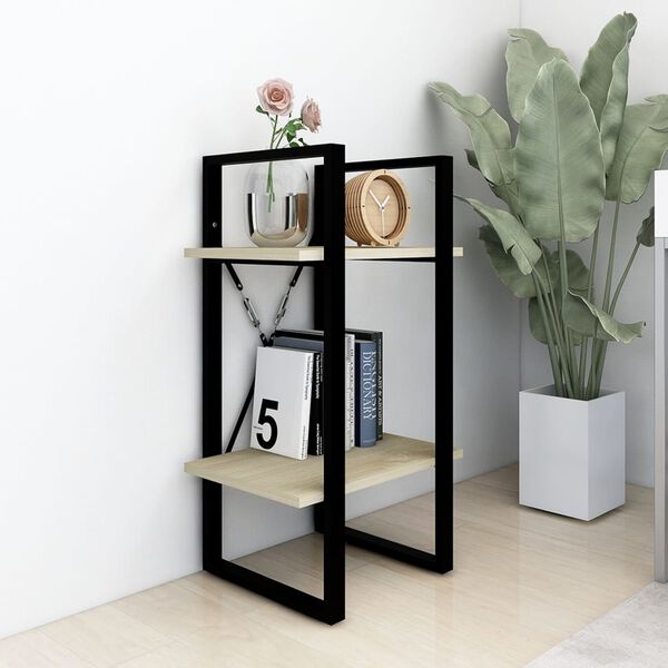 vidaXL 2-Tier Book Cabinet Sonoma Oak 40x30x70 cm Engineered Wood