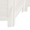 vidaXL Room Divider 6 Panels White Solid Wood Paulownia