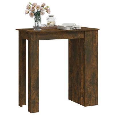 vidaXL Bar Table with Storage Rack Smoked Oak 102x50x103.5cm Engineered Wood