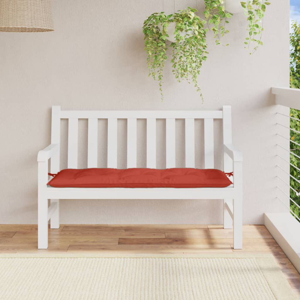vidaXL Garden Bench Cushion Melange Red 120x50x7 cm Fabric
