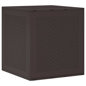 vidaXL Garden Storage Box Brown 55 x 53 x 57 cm Polypropylene