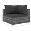 vidaXL 13 Piece Garden Lounge Set with Cushions Poly Rattan grey