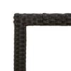 vidaXL Garden Table with Glass Top Black 90x90x75 cm Poly Rattan