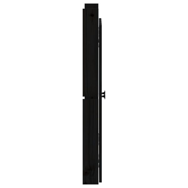 vidaXL Outdoor Kitchen Doors Black 50x9x82 cm Solid Wood Pine