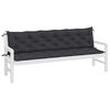 vidaXL Garden Bench Cushions 2pcs Black 200x50x7cm Oxford Fabric