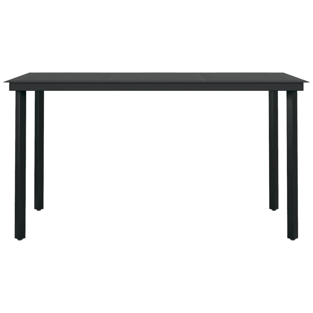 vidaXL 5 Piece Garden Dining Set Black