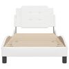 vidaXL Bed Frame without Mattress "Zadar" White 100x190 cm Faux Leather