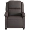 vidaXL Recliner Chair Dark Brown Real Leather