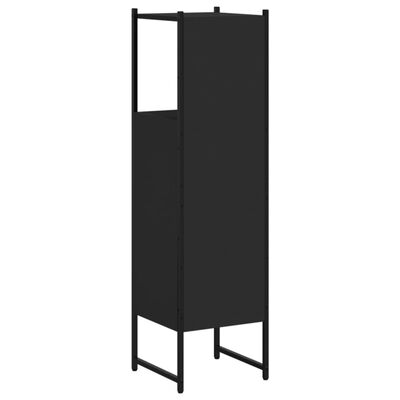 vidaXL Bathroom Cabinet Black 33x33x120.5 cm Engineered Wood