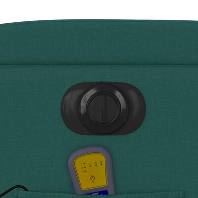 vidaXL Electric Stand up Massage Recliner Chair Dark Green Fabric