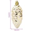 vidaXL Christmas Tree Decoration 40 pcs Gold