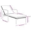 vidaXL Garden Sun Lounger with Cushion Poly Rattan Black