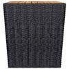 vidaXL 3 Piece Bistro Set Poly Rattan and Acacia Wood Black