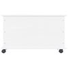 vidaXL Storage Chest with Wheels ALTA White 73x39.5x43 cm Solid Wood Pine