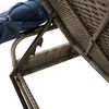 vidaXL Sun Lounger with Canopy and Table Grey Poly Rattan