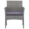 vidaXL 4 Piece Garden Lounge Set with Cushion Poly Rattan Anthracite