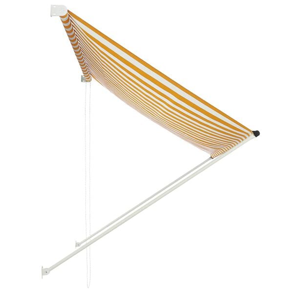 vidaXL Retractable Awning 200x150 cm Yellow and White