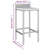 vidaXL 3 Piece Garden Bar Set Grey Poly Rattan&Solid Wood Acacia