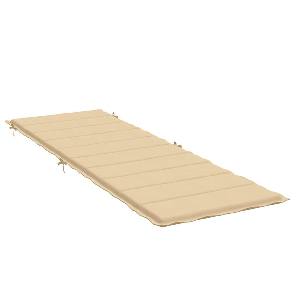 vidaXL Sun Lounger Cushion Melange Beige 186x58x4 cm Fabric