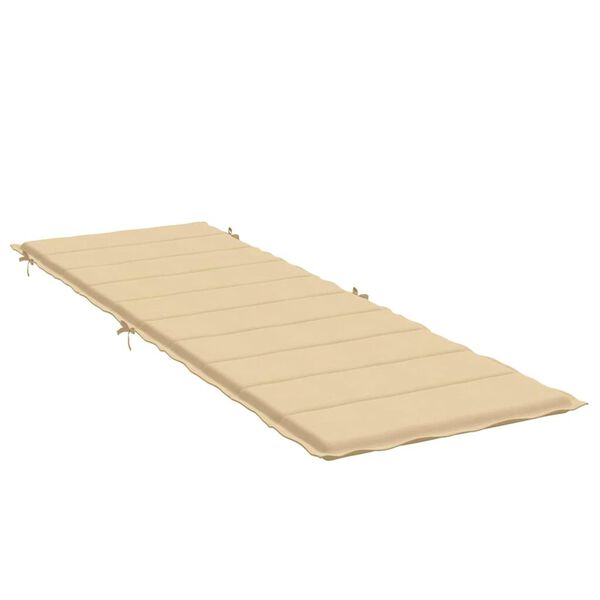 vidaXL Sun Lounger Cushion Melange Beige 186x58x4 cm Fabric