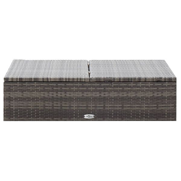 vidaXL 2 Piece Garden Lounge Set with Cushions Poly Rattan Grey