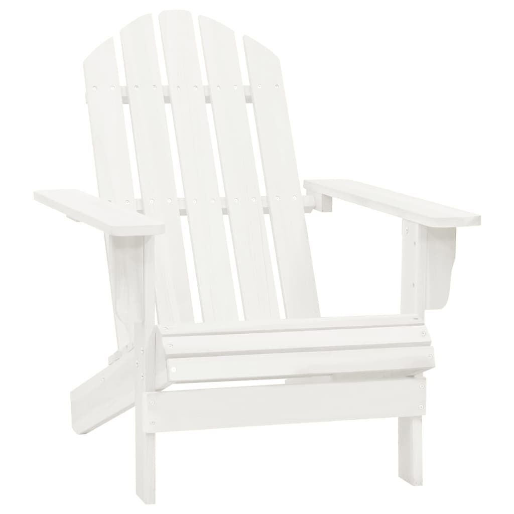 vidaXL Garden Adirondack Chair with Table Solid Fir Wood White