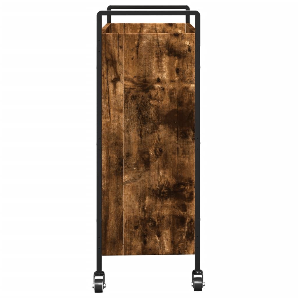 vidaXL Kitchen Trolley Smoked Oak 70x30x82 cm Engineered Wood