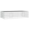 vidaXL 2-Panel Rabbit Cage 220x110x55 cm Galvanised Iron