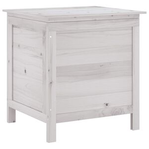 vidaXL Garden Storage Box White 50x49x56.5 cm Solid Wood Fir