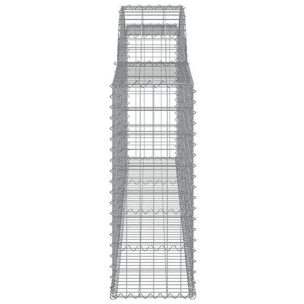 vidaXL Arched Gabion Basket 300x30x80/100 cm Galvanised Iron