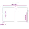 vidaXL Retractable Side Awning Terracotta 140x500 cm