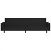 vidaXL 2-Seater Sofa Bed Black Velvet