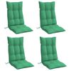 vidaXL Highback Chair Cushions 4 pcs Green Oxford Fabric