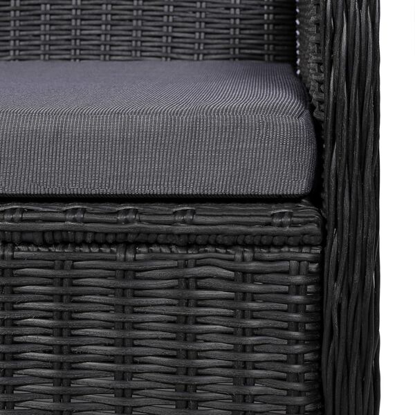 vidaXL 5 Piece Garden Dining Set Black
