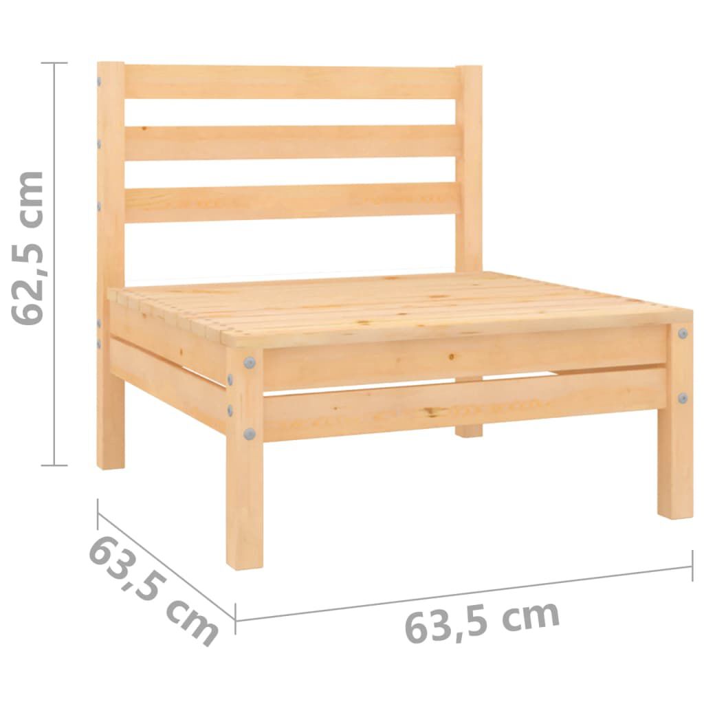 vidaXL Garden 2-Seater Sofa Solid Pinewood