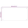 vidaXL Kitchen Backsplash Transparent 80 x 40 cm Tempered Glass