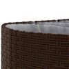 vidaXL 10 Piece Garden Sofa Set with Cushions Brown Poly Rattan