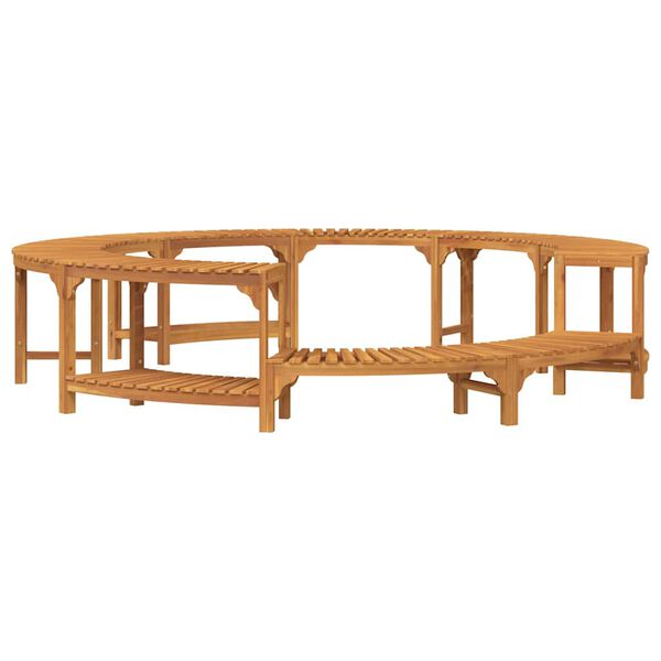 vidaXL Round Hot Tub Enclosure Surround Brown Ø255 cm