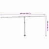 vidaXL Awning Post Set White 600x245 cm Iron