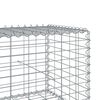 vidaXL Gabion Basket with Cover 300x50x50 cm Galvanised Iron