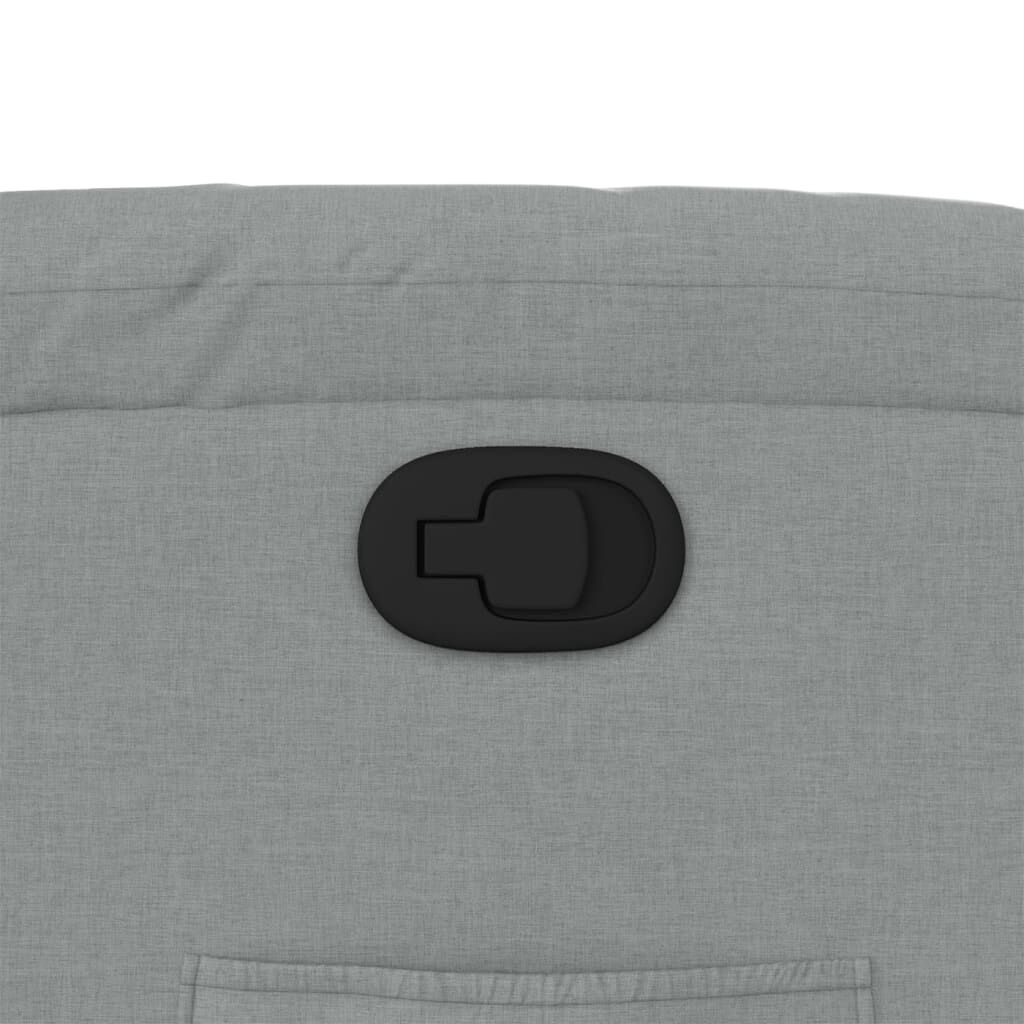 vidaXL Recliner Chair Light Grey Fabric