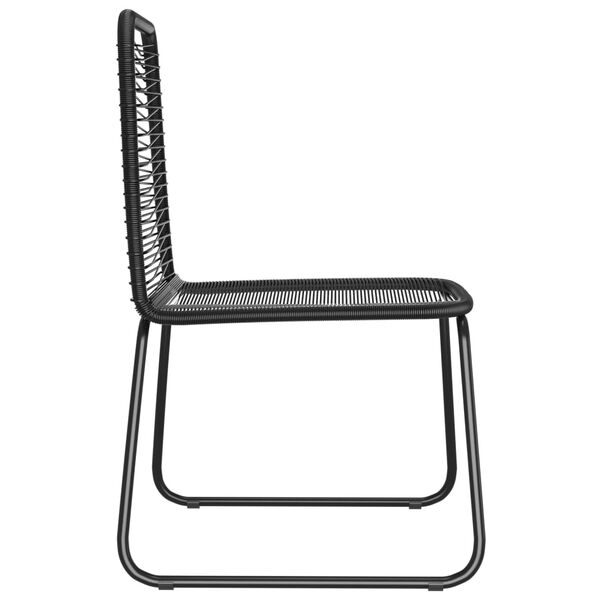vidaXL Outdoor Chairs 6 pcs Poly Rattan Black