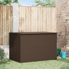 vidaXL Garden Storage Box Brown 150x100x100 cm Poly Rattan