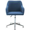 vidaXL Swivel Dining Chair Blue Fabric