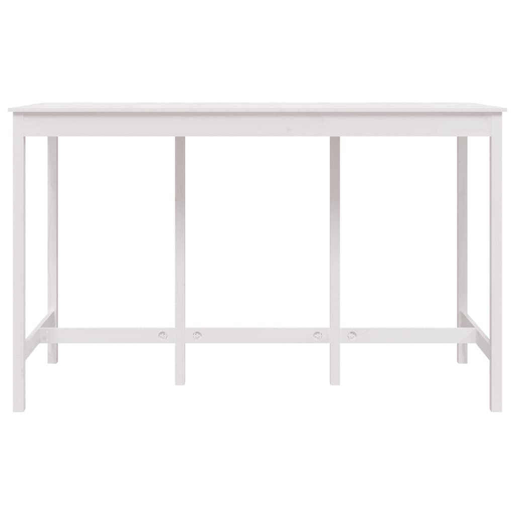 vidaXL Bar Table White 180x80x110 cm Solid Wood Pine
